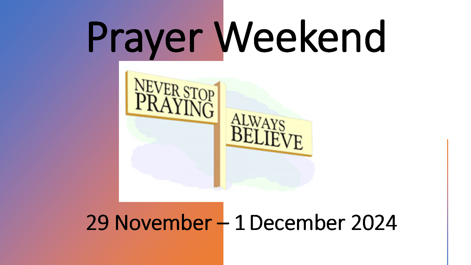 Prayer Weekend logo